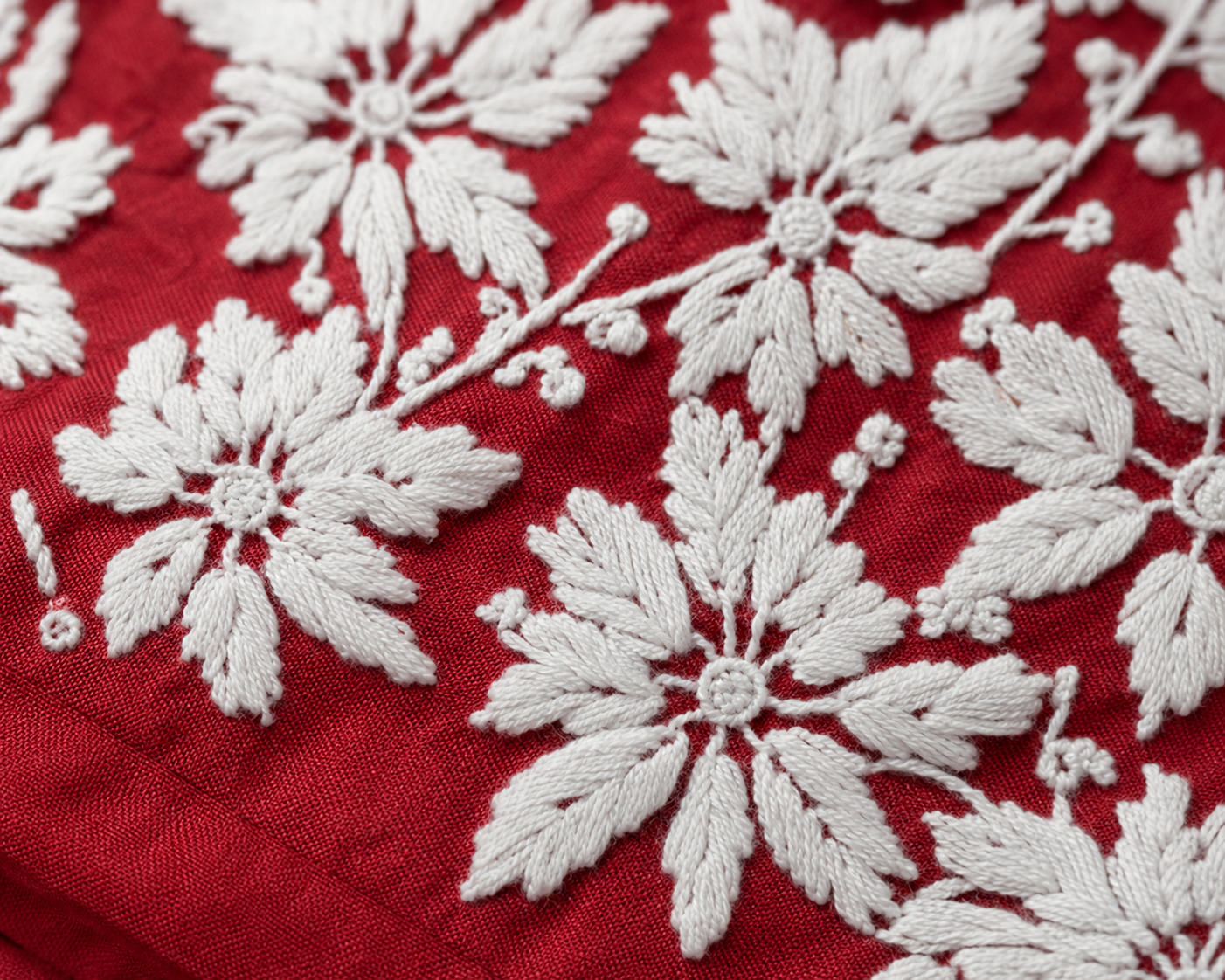 Maroon Floral Handcrafted Chikankari Kurta for Women